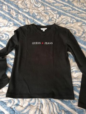 Cotton V-neck long sleeve t-shirt by GUESS. size S  beschikbaar voor biedingen