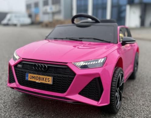 Audi RS6 12v roze Afstandsbediening - Bluetooth - Leder NIEU, Kinderen en Baby's, Speelgoed | Buiten | Voertuigen en Loopfietsen