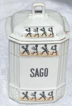 Antieke porselein Sago pot met deksel, Antiek en Kunst, Antiek | Porselein, Ophalen of Verzenden