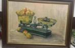 olieverf hout schilderij gesign. R. de Cock stilleven fruit, Antiek en Kunst, Ophalen