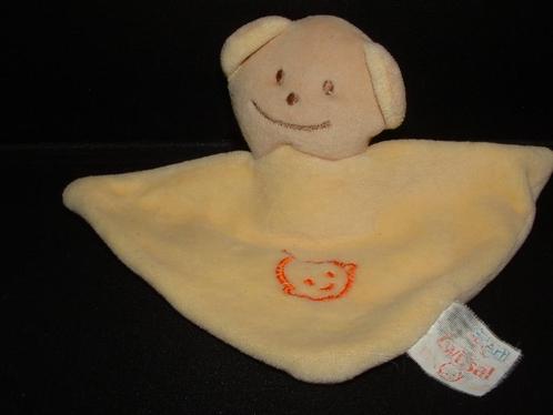 ZWITSAL POPART BEER KNUFFELDOEKJE VELOURS GEEL, Kinderen en Baby's, Speelgoed | Knuffels en Pluche, Nieuw, Overige typen, Verzenden