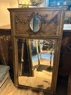 Franse Antieke Spiegel met Ornamenten, Ophalen, Rechthoekig, 100 tot 150 cm, 150 tot 200 cm