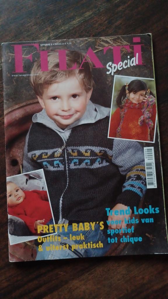 Filati, warme breipatronen voor baby's en kinderen*, Hobby en Vrije tijd, Breien en Haken, Zo goed als nieuw, Breien, Patroon of Boek