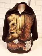 hoodie met rits, adelaar, biker, rocker, man, vrouw, vest, Kleding | Heren, Zwart, Rock eagle, Nieuw, Overige maten