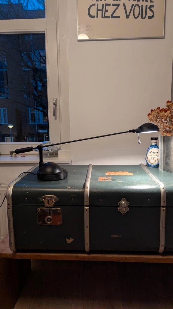 Postmodern Black Desk Lamp – Brillant 1980's, Huis en Inrichting, Lampen | Tafellampen, Gebruikt, Minder dan 50 cm, Ophalen of Verzenden