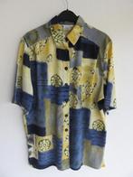 Vintage DelMod blouse geel met blauwe print maat 38, Kleding | Dames, Blauw, DelMod, Maat 38/40 (M), Ophalen of Verzenden