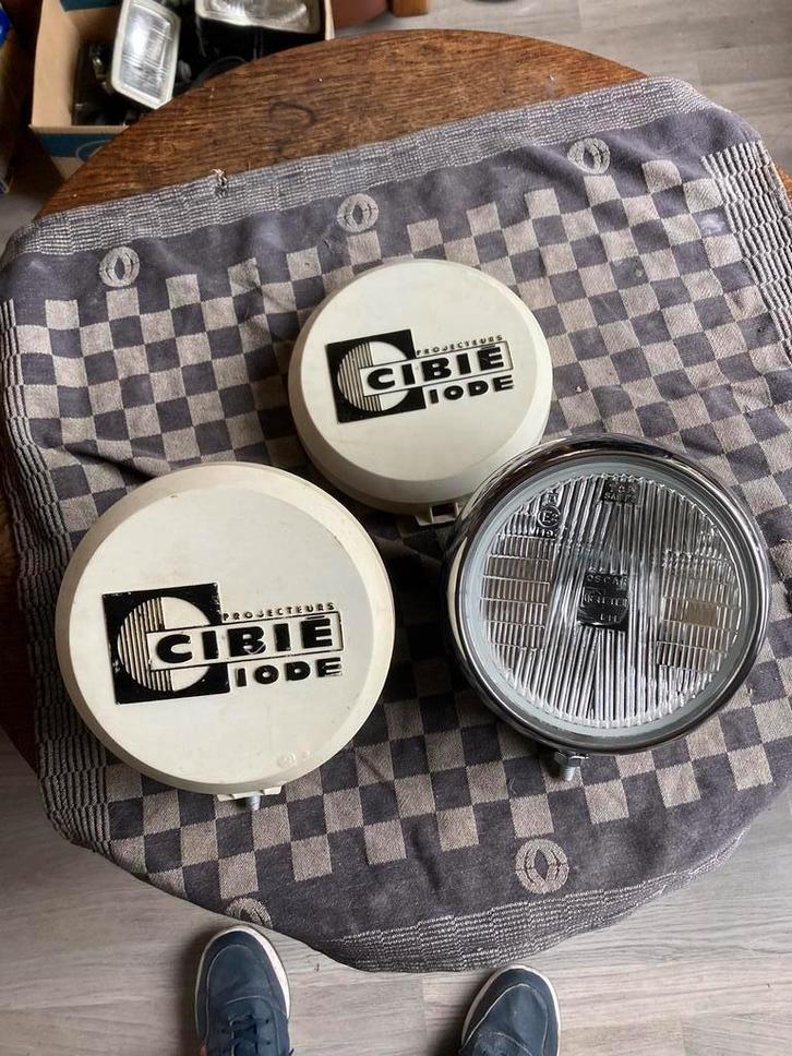 Oldtimer 2 Cibie breedte straler type Oscar met Cibie covers, Auto-onderdelen, Verlichting, Gebruikt, Ophalen of Verzenden
