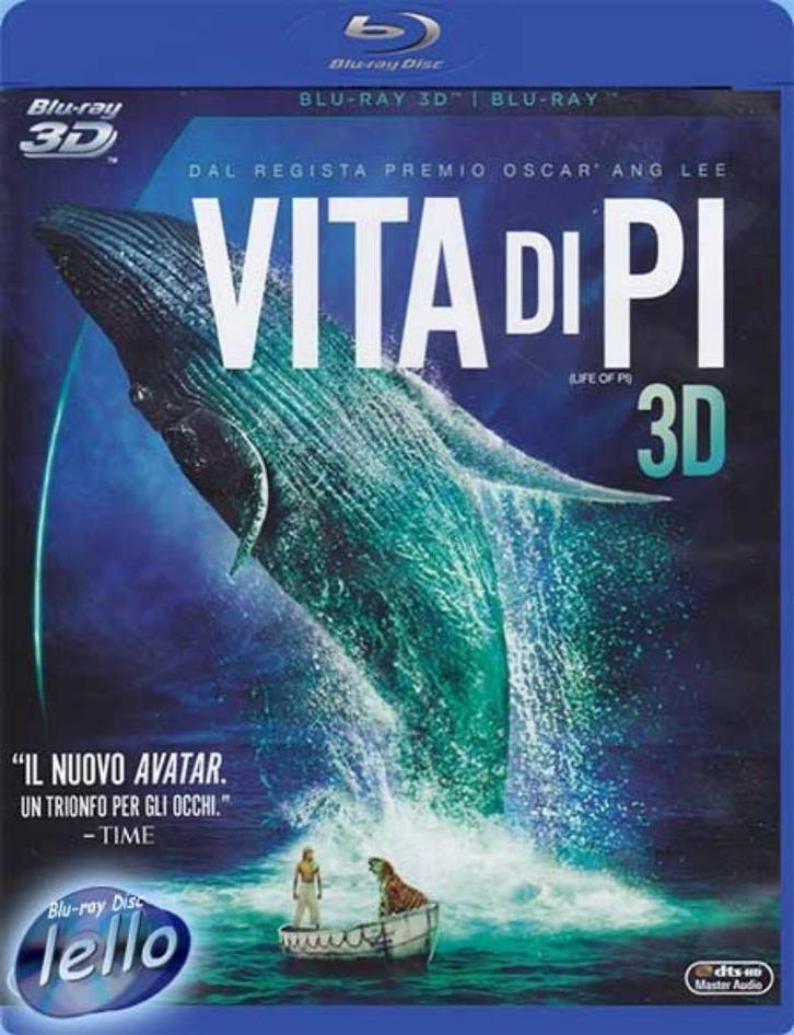 Blu-ray 3D: Life of Pi (2012 Suraj Sharma) IT nieuw, Cd's en Dvd's, Blu-ray, Nieuw in verpakking, Tekenfilms en Animatie, 3D, Ophalen of Verzenden