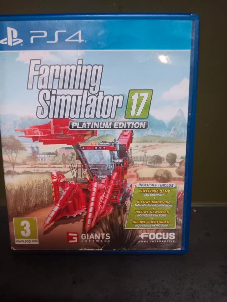 PS4 Farming Simulator 17 - Platinum Edition, Spelcomputers en Games, Spelcomputers | Sony PlayStation 4, Gebruikt, Original, Zonder controller
