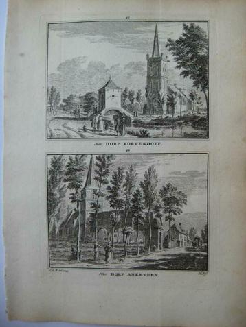 41-42 / Kortenhoef en  Ankeveen Kopergravure J. Bulthuis beschikbaar voor biedingen