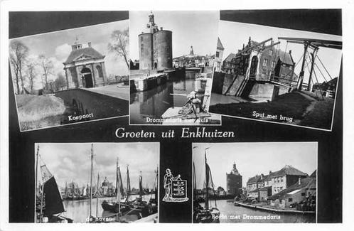 (301-412-051) Enkhuizen Groeten uit, Verzamelen, Ansichtkaarten | Nederland, Noord-Holland, Verzenden
