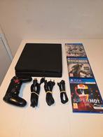 PlayStation 4 Slim (NIEUWSTAAT) met games en controller, Spelcomputers en Games, Spelcomputers | Sony PlayStation 4, Ophalen of Verzenden