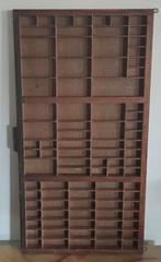 Antieke houten drukkerslade /letterbak, Ophalen of Verzenden, Gebruikt