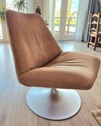 Nubuck leren draai fauteuil, Ophalen, Zo goed als nieuw, 50 tot 75 cm, Leer