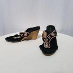 Gave zwarte leren sandalen, sleehak, Mt 38,5 Merk Aerosoles, Kleding | Dames, Schoenen, ., Zwart, Zo goed als nieuw, .