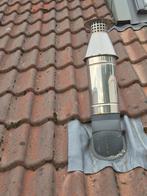 Kachelpijp, buis met bochten en klemmen voor een gaskachel, Doe-het-zelf en Verbouw, Buizen en Afvoer, Ophalen, Gebruikt, Rvs