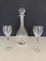 Karaf met twee glaasjes. Geslepen., Antiek en Kunst, Antiek | Glas en Kristal, Ophalen
