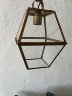 Messing vierkante Hanglamp - Stijlvolle Verlichting, Gebruikt, Ophalen of Verzenden, Messing, Minder dan 50 cm