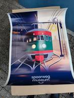 Poster trein Spoorwegmuseum, Ophalen of Verzenden, Zo goed als nieuw, Reclamebord