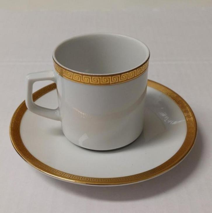 Vintage mocca/espresso kopjes met schotel. Prijs bieden., Antiek en Kunst, Curiosa en Brocante, Ophalen of Verzenden