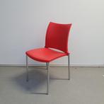 Kusch en Co stapelstoel - rode kunststof zitting, Huis en Inrichting, Stoelen, Ophalen, Gebruikt, Kunststof, Eén