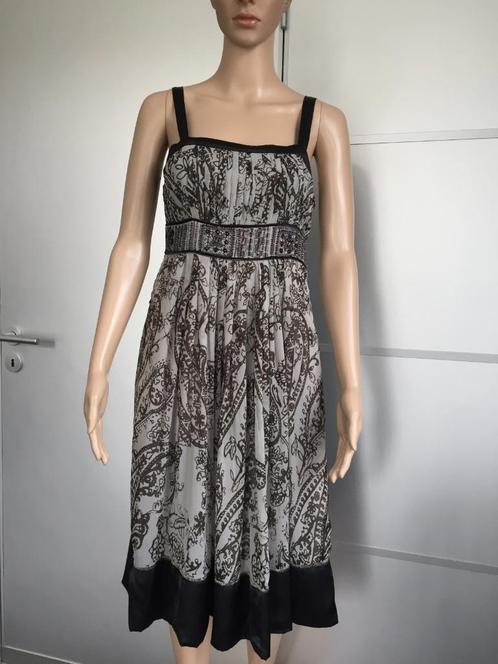 C527 STEPS maat 34=XS jurkje jurk bruin/zwart/grijs, Kleding | Dames, Jurken, Zo goed als nieuw, Maat 34 (XS) of kleiner, Zwart