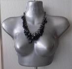 Manouk - ketting met hangers gitsteen, Verstelbaar, Verzenden, Zwart, Nieuw