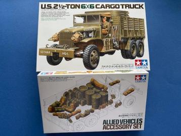 Tamiya 35218 US Cargo Truck 1/35 Incl cargo accessory set. beschikbaar voor biedingen
