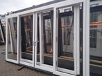 Hardhout kozijn met 2 schuifdeuren 4 vakken, Ophalen, Deurkozijn, 225 cm of meer, Nieuw
