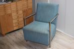 Twee licht blauwe stoelen van een goede kwaliteit, Huis en Inrichting, Fauteuils, Ophalen, Gebruikt, 75 tot 100 cm, Metaal