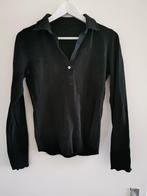 Just-B Zwarte Polo Lange Mouw Mt 42  Katoen, Kleding | Dames, Zwart, Maat 42/44 (L), Ophalen of Verzenden, Zo goed als nieuw