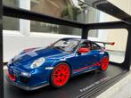 1:18 Porsche 911 (997) GT3 RS 3.8 blauw Autoart 78144 JJTOP, Auto, Autoart, Ophalen of Verzenden, Zo goed als nieuw