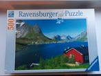 Puzzel 500 stukjes, Noors vissersdorp, Ravensburger, Ophalen of Verzenden, 500 t/m 1500 stukjes, Zo goed als nieuw