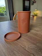 Terracotta wijnkoeler met schotel, Huis en Inrichting, Keuken | Servies, Ophalen, Gebruikt, Overige typen, Effen