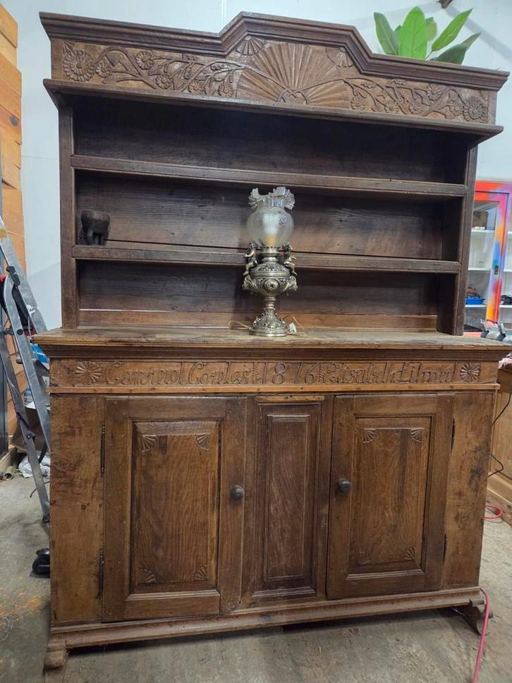 Prachtige antieke bordenkast  / bruidskast  / keukenkast, Antiek en Kunst, Antiek | Meubels | Kasten, Ophalen