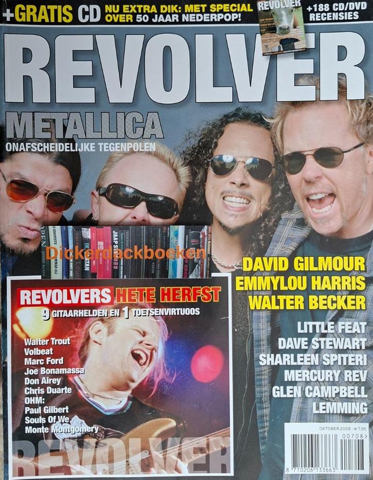 Revolver Nr: 08 okt. 2008;  David Gilmore, Metallica, Verzamelen, Muziek, Artiesten en Beroemdheden, Gebruikt, Boek, Tijdschrift of Artikel