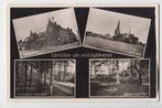 547 Hoogerheide 1955 Omgeving Hoogerheide Boszicht RK Kerk, Verzamelen, Ansichtkaarten | Nederland, Verzenden, 1940 tot 1960, Gelopen