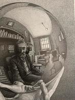 Vintage M.C. Escher poster ,Hand met Spiegelende Bol, Verzamelen, Posters, Rechthoekig Staand, Deurposter of groter, Ophalen of Verzenden