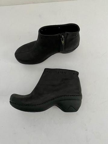G734 Patagonia maat 36,5 leren lage laarzen schoenen zwart beschikbaar voor biedingen