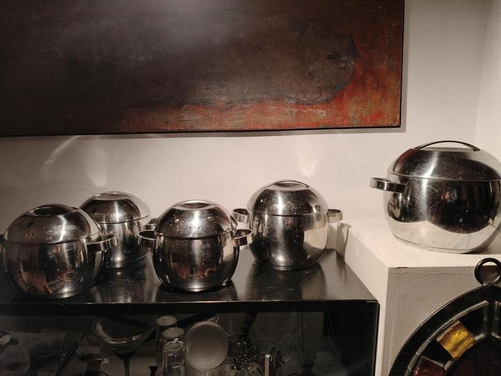 Vintage Space Age Orbit Ikea Kookpannen Set, Huis en Inrichting, Keuken | Keukenbenodigdheden, Gebruikt, Ophalen of Verzenden