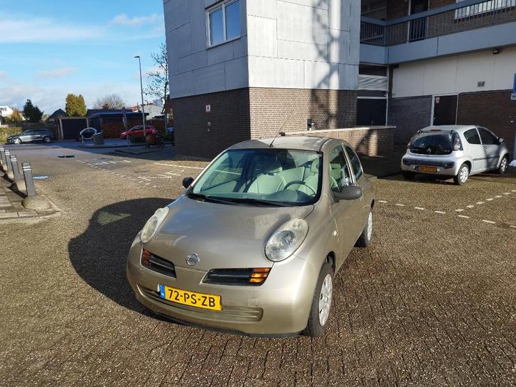 Nissan Micra 1.2 48KW 3DR 2004 Beige, Auto's, Nissan, Bedrijf, Micra, ABS, Airbags, Airconditioning, Boordcomputer, Centrale vergrendeling