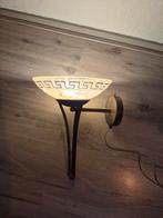 Vintage Wandlamp met Glazen Kap, Huis en Inrichting, Lampen | Wandlampen, Ophalen, Gebruikt, Glas, Vintage