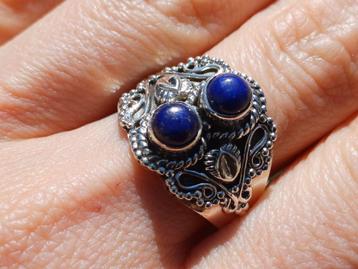 Vanoli 925 zilveren ring met lapislazuli maat 20 beschikbaar voor biedingen
