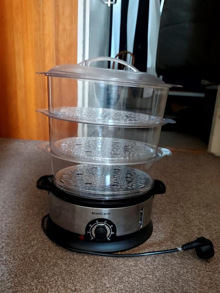Silvercrest Stoomkoker - 3 Lagen, Witgoed en Apparatuur, Keukenmixers, Gebruikt, 2 tot 3 liter, 3 snelheden of meer, Vaatwasserbestendig