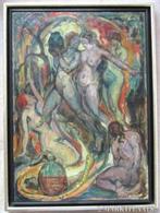 ==R.S. Stebbins 1883-1974== vrouwelijk naakten ==, Antiek en Kunst, Kunst | Schilderijen | Klassiek, Ophalen of Verzenden