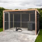 Houten hondenkennel | Zwart potdeksel en Douglas, Dieren en Toebehoren, Hondenhokken, Ophalen of Verzenden, Nieuw, 110 cm of meer