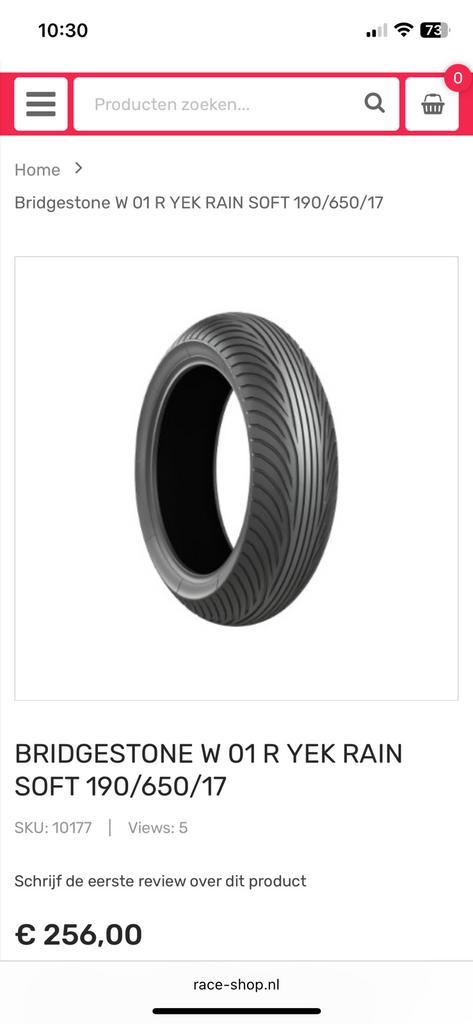 Zgan regenband 190/650R17, Motoren, Onderdelen | Merk-onafhankelijk, Nieuw, Ophalen of Verzenden