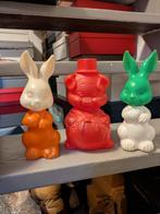 Vintage plastic konijn beer jr 70 spaarpot Pasen, Ophalen of Verzenden, Gebruikt, Steen, Aardewerk of Keramiek, Dier