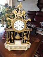 Bronzen Pendule met Marmer, Antiek en Kunst, Antiek | Klokken, Ophalen of Verzenden