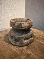 Oude Graanverdeler Kandelaar, Ophalen, Gebruikt, Bruin, Hout